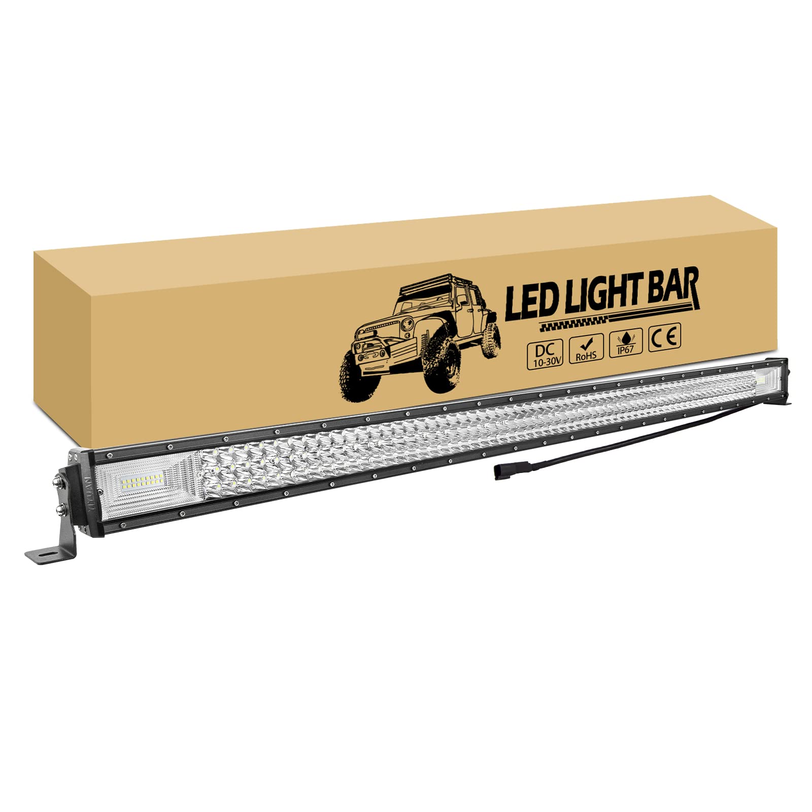 RIGIDON 52 Zoll 130cm 675W Wasserdicht LED Arbeitsscheinwerfer Bar, Led lichtbalken 12V 24V 6000K lichtleiste KFZ, Offroad Scheinwerfer für Auto SUV ATV UTV LKW 4x4 Nebelscheinwerfer von RIGIDON