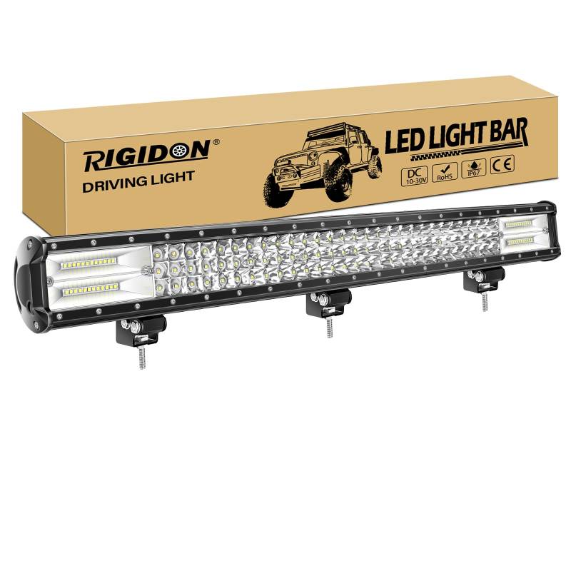 RIGIDON Led lichtleiste kfz aussen, 12V 24V 28 Zoll 71cm 396W Spot Flut-Combo-Strahl offroad beleuchtung für SUV Offroad ATV, UTV, Offroad, Traktor, LKW, Fahrzeuge, 6000K Weiß led nebelscheinwerfer von RIGIDON