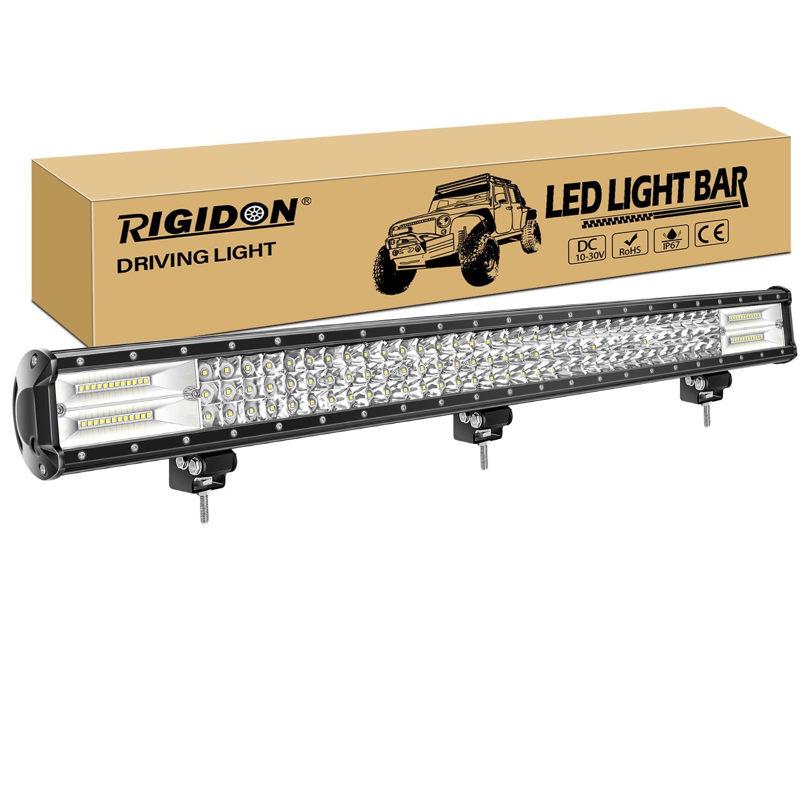 RIGIDON Led lichtleiste kfz aussen, 12V 24V 34 Zoll 86cm 468W Spot Flut-Combo-Strahl Offroad Beleuchtung für SUV Offroad ATV, UTV, Offroad, Traktor, LKW, Fahrzeuge, 6000K Weiß led nebelscheinwerfer von RIGIDON