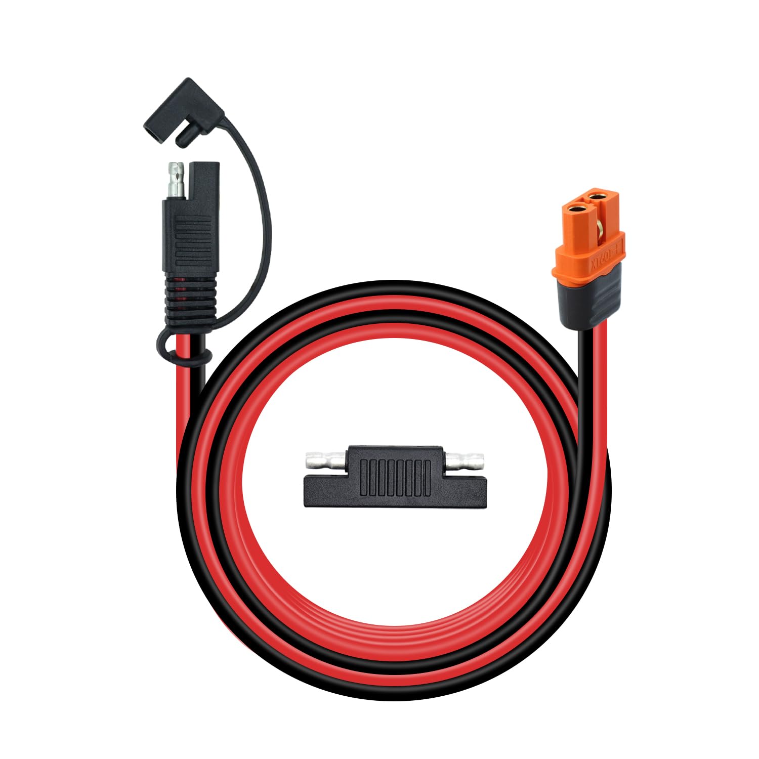 RIIEYOCA SAE zu XT60i-F Stecker Adapter,12AWG Kabel SAE Solarpanel verbinden,mit SAE Reverse Adapter für tragbare Kraftwerke & Solargeneratoren(1M) von RIIEYOCA