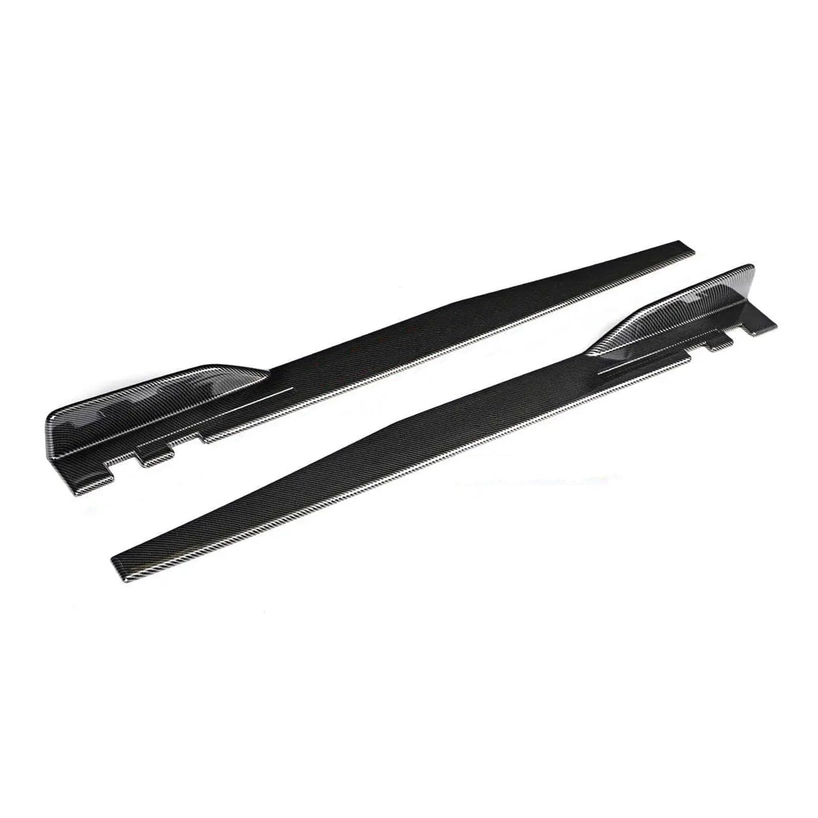 Auto Seitenschürze Seitenschweller 1.2 M Seitenschwellerverlängerungen Universelle Auto Seitenschweller Winglet Splitter Lippe Für Mitsubishi Für Lancer Für Evolution Für Eclipse(Kohlefaser-Optik) von RIJPEX