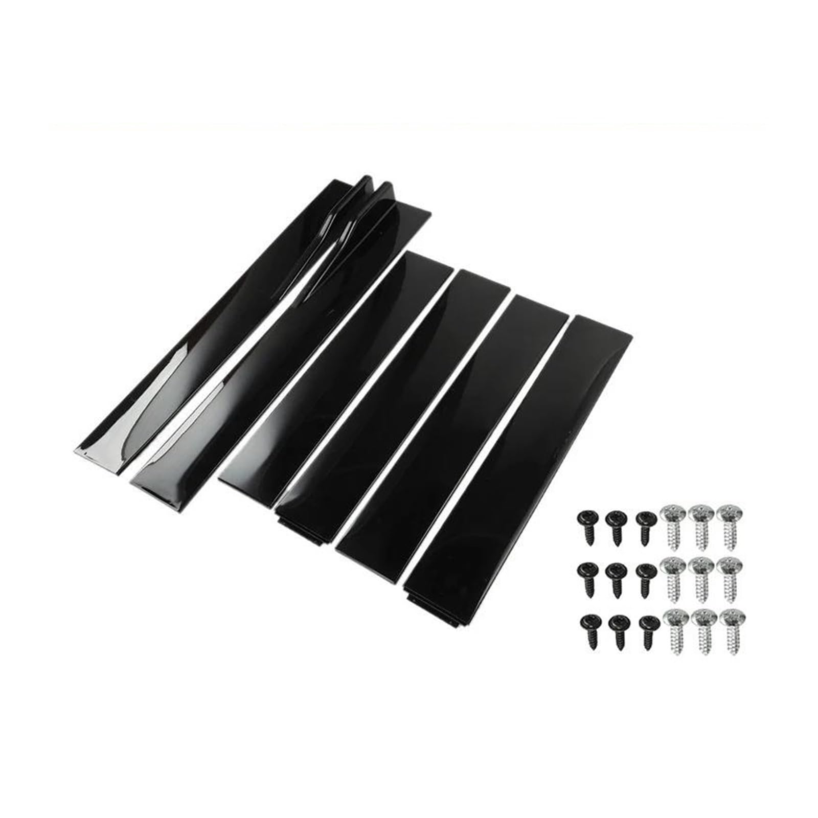 Auto Seitenschürze Seitenschweller 6PCS 2m/2,2m Universal Seitenschweller Verlängerung Rocker Panels Lip Splitter Autoscooter Styling Für (2m Bright Black) von RIJPEX