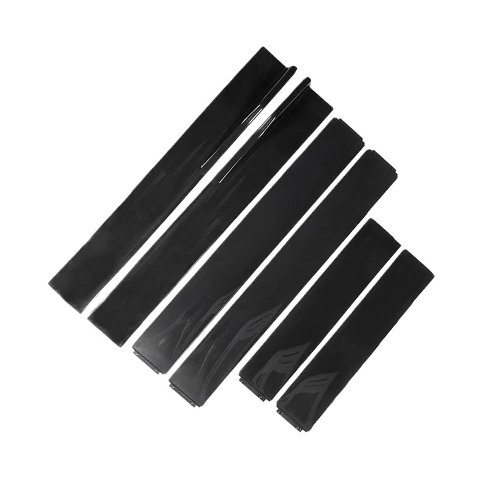 Auto Seitenschürze Seitenschweller 6PCS 2m/2.2m Universal Side Röcke Verlängerung Rocker Panels Lip Splitter Stoßstange Für Ford Für Mustang Für Fiesta Für Mondeo(Shiny black 2.2m) von RIJPEX