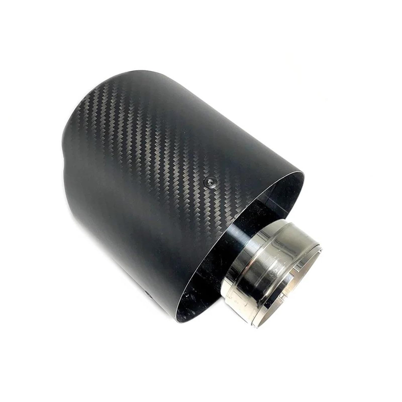 Endrohr Abgasrohr Universal Car Outlet 130MM Big Schalldämpfer Spitze Carbon Fiber Hinten Endrohr Düsen 1 Pcs Silber Edelstahl Auspuffrohr Auspuff Schwanzrohr(63MM IN 130MM Out) von RIJPEX