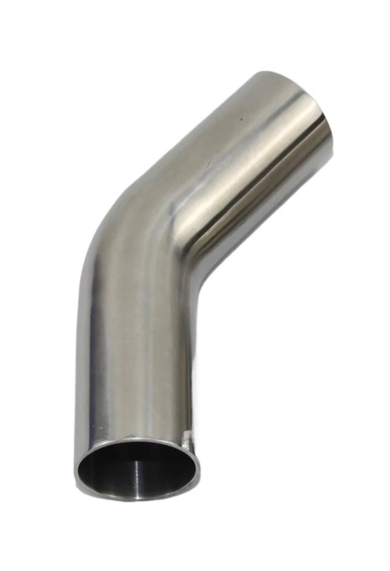 Endrohr Abgasrohr Universal SUS 304 Edelstahl Sanitär Rohr Fitting Homebrew 19/25/32/38/45/51mm OD Butt Schweißen 45 Grad Ellenbogen Auspuff Schwanzrohr(54mm x 2mm) von RIJPEX