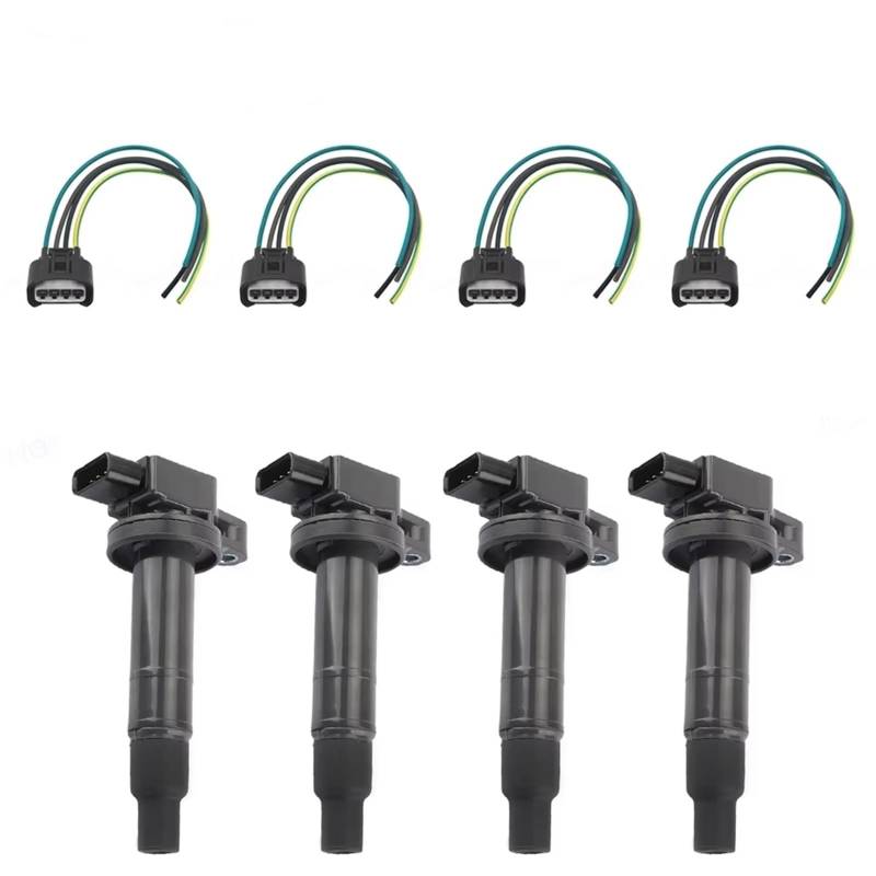 Zündspule 4 Stücke Zündspule Stecker 90080-19021 90919-02240 UF316 UF-316 90919 02240 5C1293 Für Toyota Für Yaris Für Prius XA XB Echo 1,5 L 2000-2016 Motorrad Zündungen(Coil and Plug) von RIJPEX