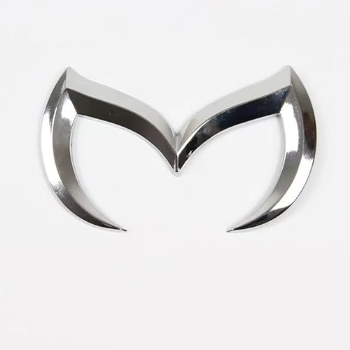 Auto Emblem für Mazda 2 Hatchback 2019-2022, Motorhaube und Kofferraum Emblem Aufkleber Abzeichen Logo Selbstklebende Metall Ersatz Dekoration Styling Zubehör,B von RIKCAT