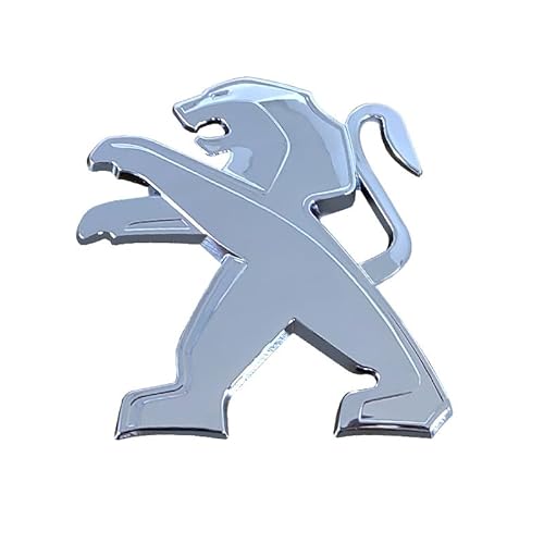 RIKCAT Auto Logo Emblem Badge für Peugeot 2008 2019-2023, Frontklappe Kofferraum Heckklappen Logo Aufkleber Abzeichen-Zubehör Dekoratives ABS Auto Styling,Silver-M von RIKCAT