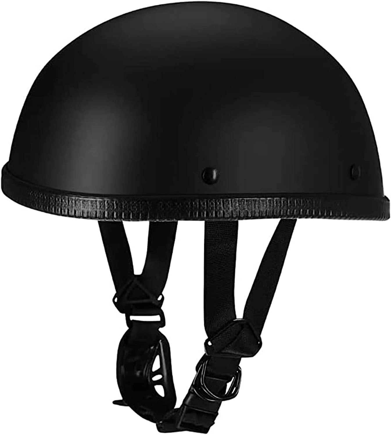 Ultradünne Helme mit Totenkopfkappe, Low-Profile-Mütze, Deutscher Motorrad-Halbhelm, DOT/ECE-Zertifiziert, Halbschale für Erwachsene, Herren und Damen, Neuheit, Kleiner Helm A,S(54-56CM) von RIKCAT