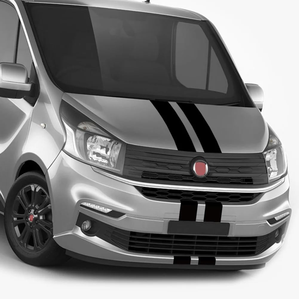 Auto-Motorhaubenabdeckung, Motoraufkleber für Nissan NV300 Vivaro Van Sport, Vinyl-Aufkleber, Tuning-Zubehör, Auto-Seitenschweller-Streifenaufkleber von RIMMEAN