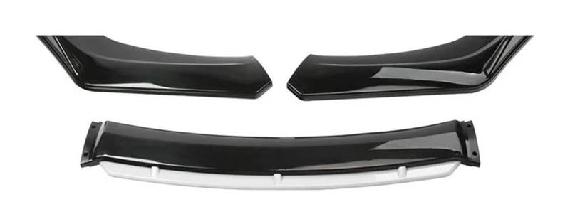 Front Spoiler Lippe 4PCS Auto Vorderen Stoßfänger Lip Body Kit Spoiler Canard Splitter Diffusor Vorne Unteren Kinn Stoßstange Abdeckung Lippe Vorne Spoiler Universal(Black white) von RINKTEEA