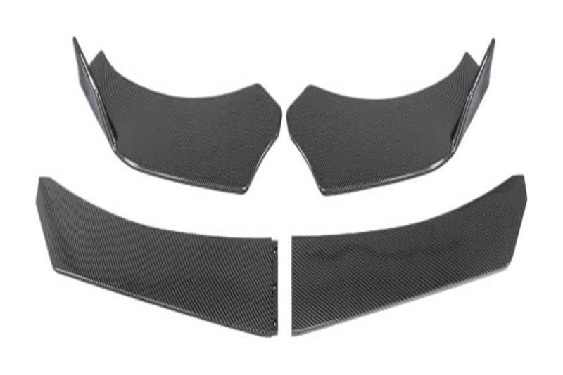 Front Spoiler Lippe Für 5Pcs Auto Front Schaufel Ente Lip Stoßstange Winddicht Spoiler Zubehör Frontspoiler Auto Front Stoßstange Splitter(5 4pcs Carbon Fibre) von RINKTEEA