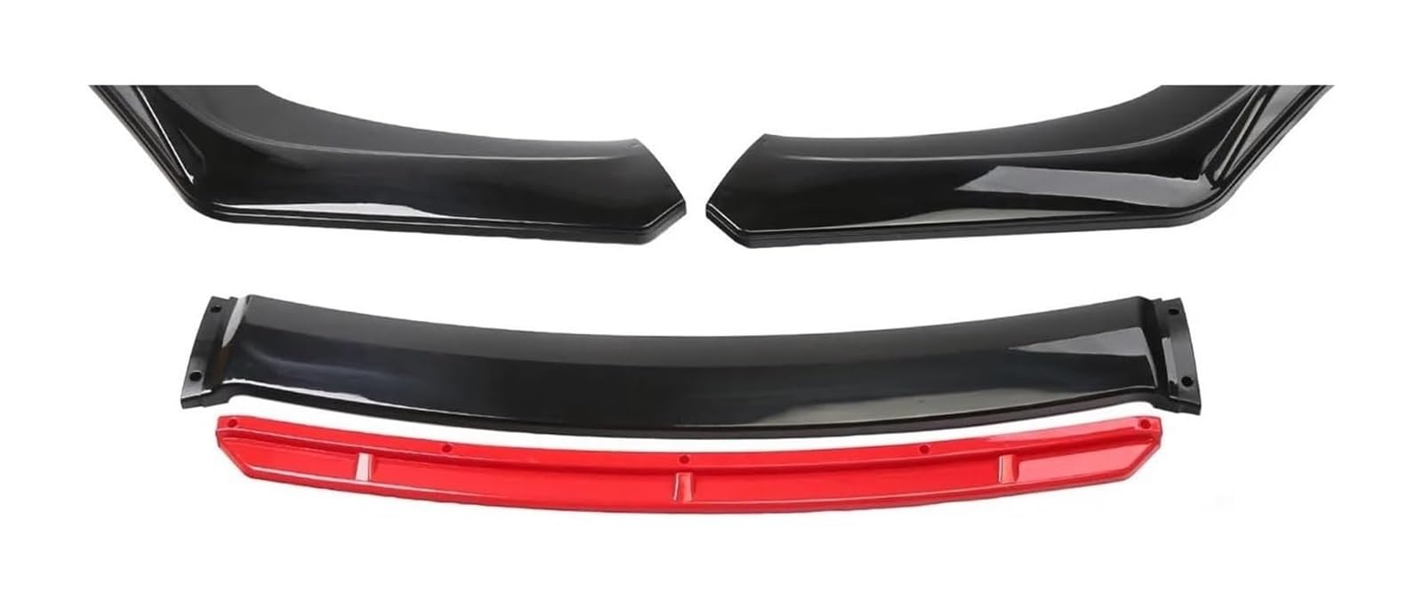 Front Spoiler Lippe Für A3 A4 A5 A6 A7 B7 B8 S6 Für Quattro 2015-2021 Universal Front Stoßstange Lip Seite Splitter Diffusor Körper Kit Spoiler Wachen(Black Red) von RINKTEEA