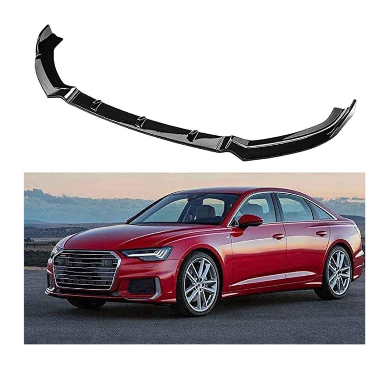 Front Spoiler Lippe Für A3 S-Line 8V 2017–2018 Frontstoßstangenlippe Kinnspoiler Kohlefaser-Look Frontdiffusor Diffusor Normal-B Glänzend(ACarbonFiber) von RINKTEEA