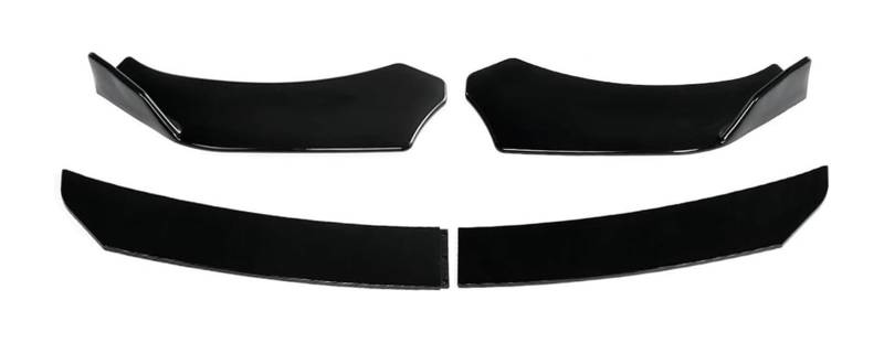 Front Spoiler Lippe Für A4 B8 2000-2022 Auto-Frontspoiler Universell 4 Stück Frontstoßstange Lippenspoiler Seitenteiler Body-Kit Schutz Mit 15 Cm Federbeinstange(Glossy Black) von RINKTEEA