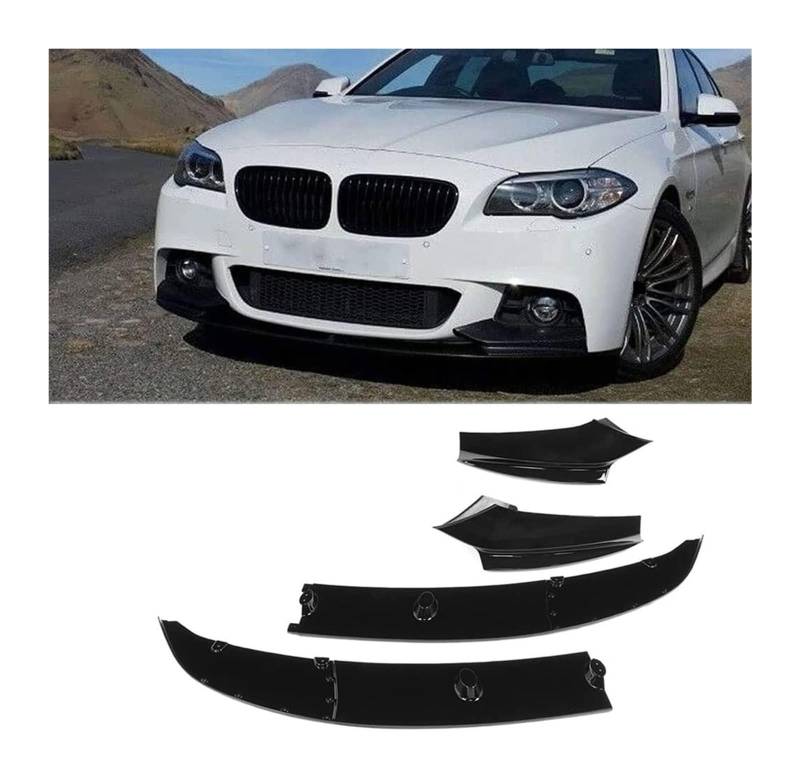 Front Spoiler Lippe Für B&MW 5er F10 F11 2011–2017 Frontstoßstange Lippe Kinnspoiler Kohlefaser-Look Frontdiffusor von RINKTEEA