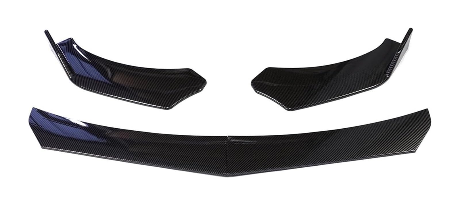 Front Spoiler Lippe Für B&MW Auto-Frontstoßstangen-Lippenkörper-Kit Spoiler-Splitter-Diffusor 4-teiliges Verstellbares Universal-Canard-Splitter-Frontspoiler(A-Style Carbon) von RINKTEEA