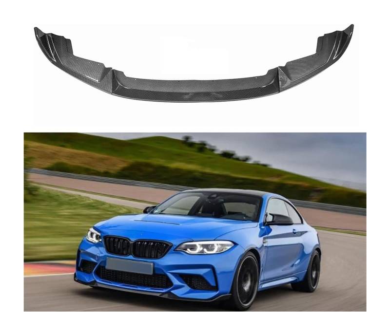 Front Spoiler Lippe Für B&MW F87 M2 2019-2021 Frontstoßstange Lip Chin Spoiler Carbon Look Frontdiffusor Diffusor Auto Frontspoiler von RINKTEEA