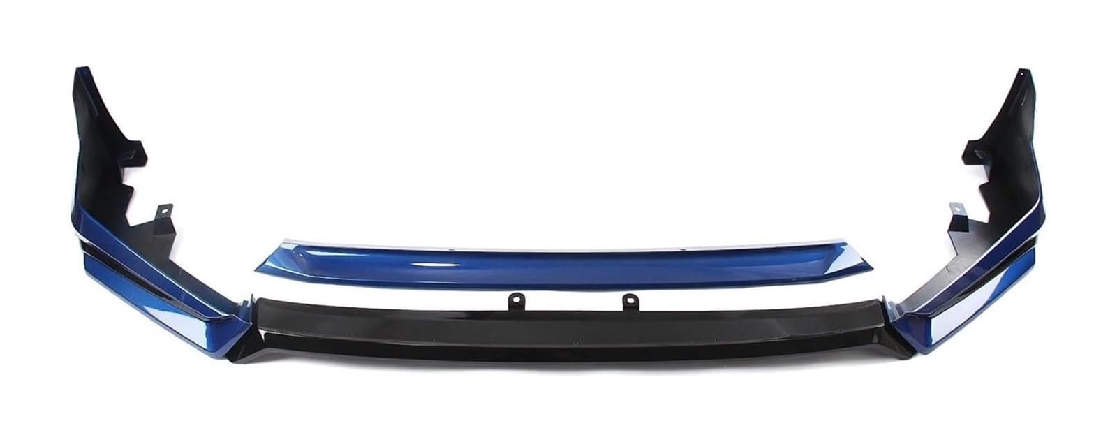 Front Spoiler Lippe Für Civic 11th Alle Modelle 2022–2024 Stil Frontstoßstange Spoiler Lippenblatt + Unterer Seitensplitter Eckabdeckung Body Kit(Blau) von RINKTEEA