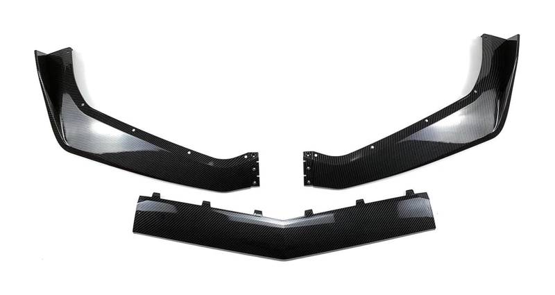 Front Spoiler Lippe Für Corvette C7 Modifizierte Zr1 Stoßstange 2014-2019 Auto Vorderen Stoßfänger Lip Spoiler Unteren Körper Kit Auto Front Spoiler(Carbon Fiber Look) von RINKTEEA