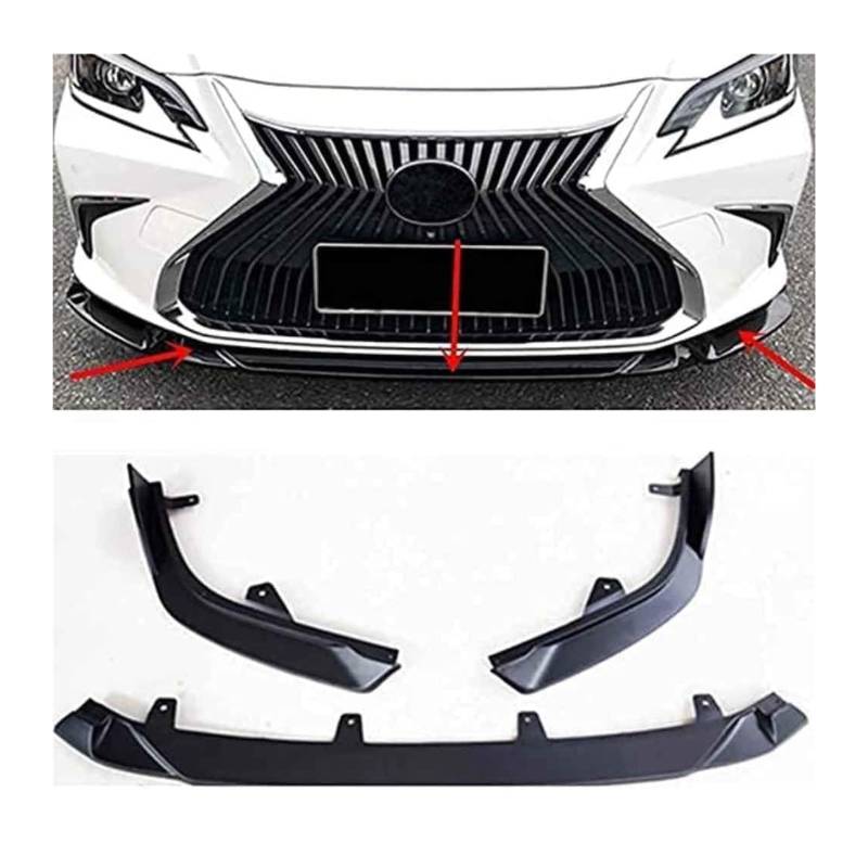 Front Spoiler Lippe Für Es 2018 2019 Frontstoßstange Lippe Kinnspoiler Carbon Look Frontdiffusor Diffusor Normal-C Mattschwarz(BGlossyBlack) von RINKTEEA