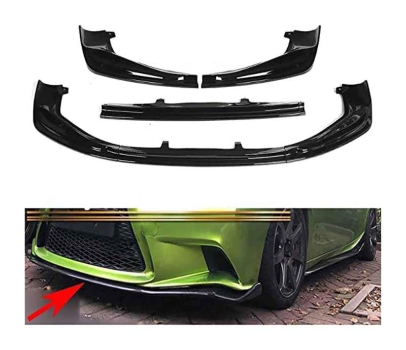 Front Spoiler Lippe Für IS250 IS350 IS300 F-Sport 2014–2016 Frontstoßstangenlippe Kinnspoiler Karbonfaser-Look Frontdiffusor Diffusor Normal-C Mattschwarz(BGlossyBlack) von RINKTEEA