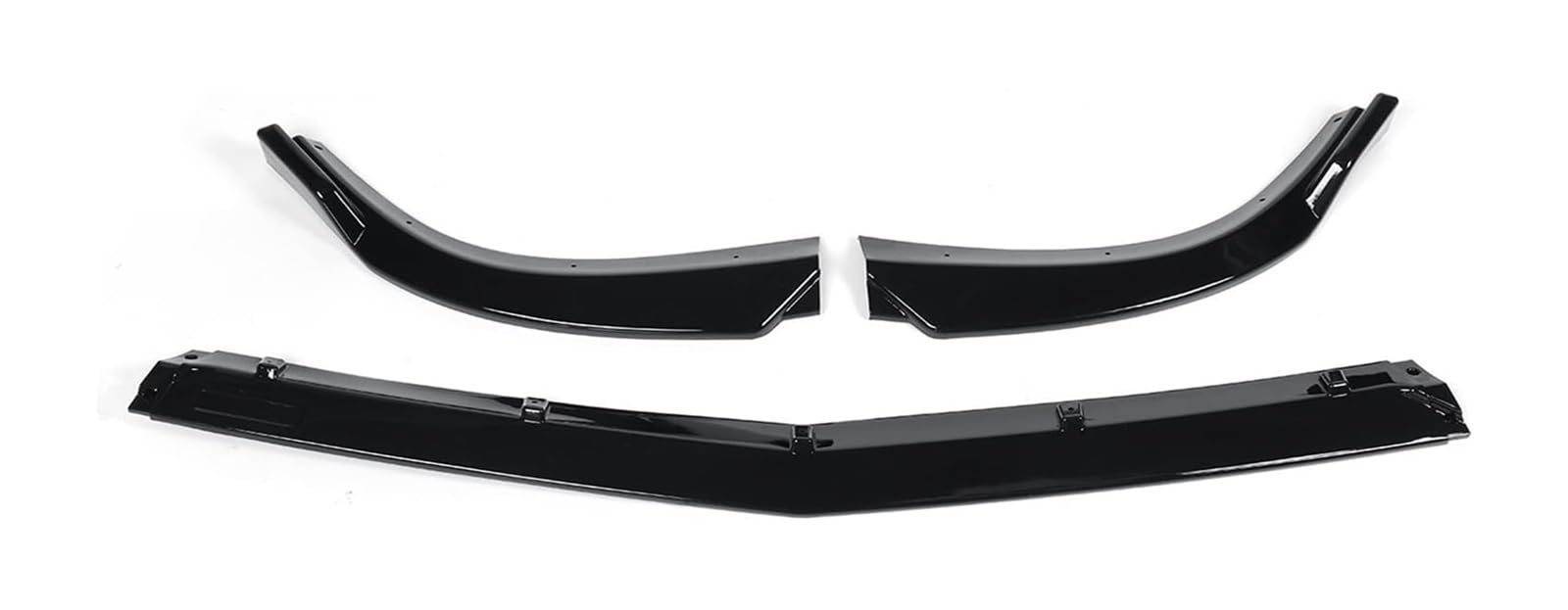 Front Spoiler Lippe Für M&ercedes Für B&enz W204 C180 C200 C220 C250 C300 Sport 2011-2014 Auto Frontstoßstange Lip Flector Lip Body Kit Spoiler Splitter(Glossy Black) von RINKTEEA