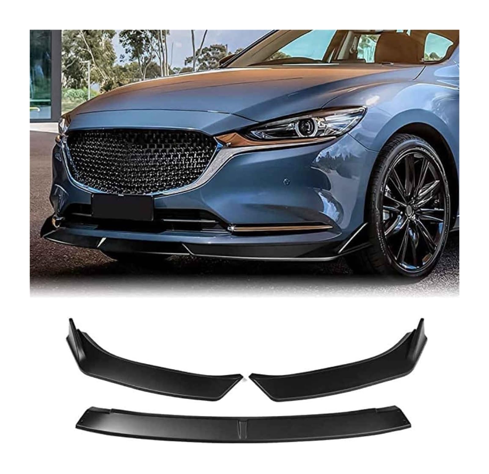 Front Spoiler Lippe Für Mazda 6 Für Atenza 2019-2021 Frontschürze Lippe Kinn Spoiler Carbon Look Front Diffusor Diffusor Normal-C Matt(CMatte) von RINKTEEA