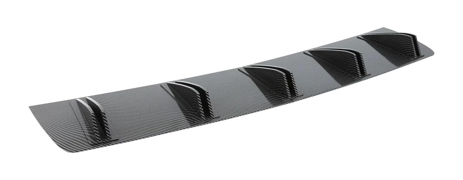 Front Spoiler Lippe Für Mustang Für GT Hintere Stoßstange Lip Diffusor Spoiler Splitter Shark 5 Flossen Glänzend 81,5 Cm Universal Auto Front Stoßstange Splitter(Carbon Fiber Look) von RINKTEEA