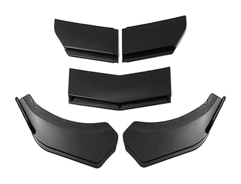 Front Spoiler Lippe Für T&oyota 5Pcs Universal Auto Front Stoßstange Separator Lip Body Kit Ente Lip Separator Front Spoiler Auto Front Stoßstange Splitter(2 5Pcs Bright Black) von RINKTEEA