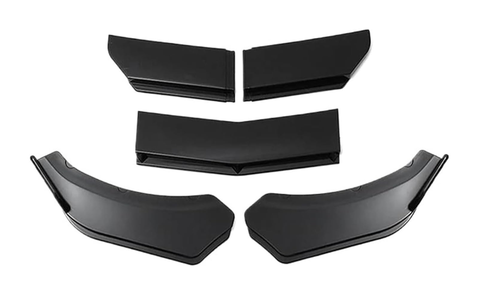 Front Spoiler Lippe Splitter Spoiler Auto Frontspoiler Universal 4/5PCS Auto Frontstoßstange Lip Body Kit Spoiler Canard Splitter Diffusor(5PC Bright Black a) von RINKTEEA