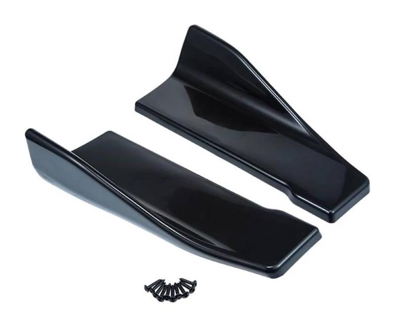 Front Spoiler Lippe Universal Schutz Zierleisten Styling Auto Spoiler Seitliche Frontschürze Hinten Seite Rock Lip Rocker Flügel Seite Schritt Rock(Schwarz) von RINKTEEA