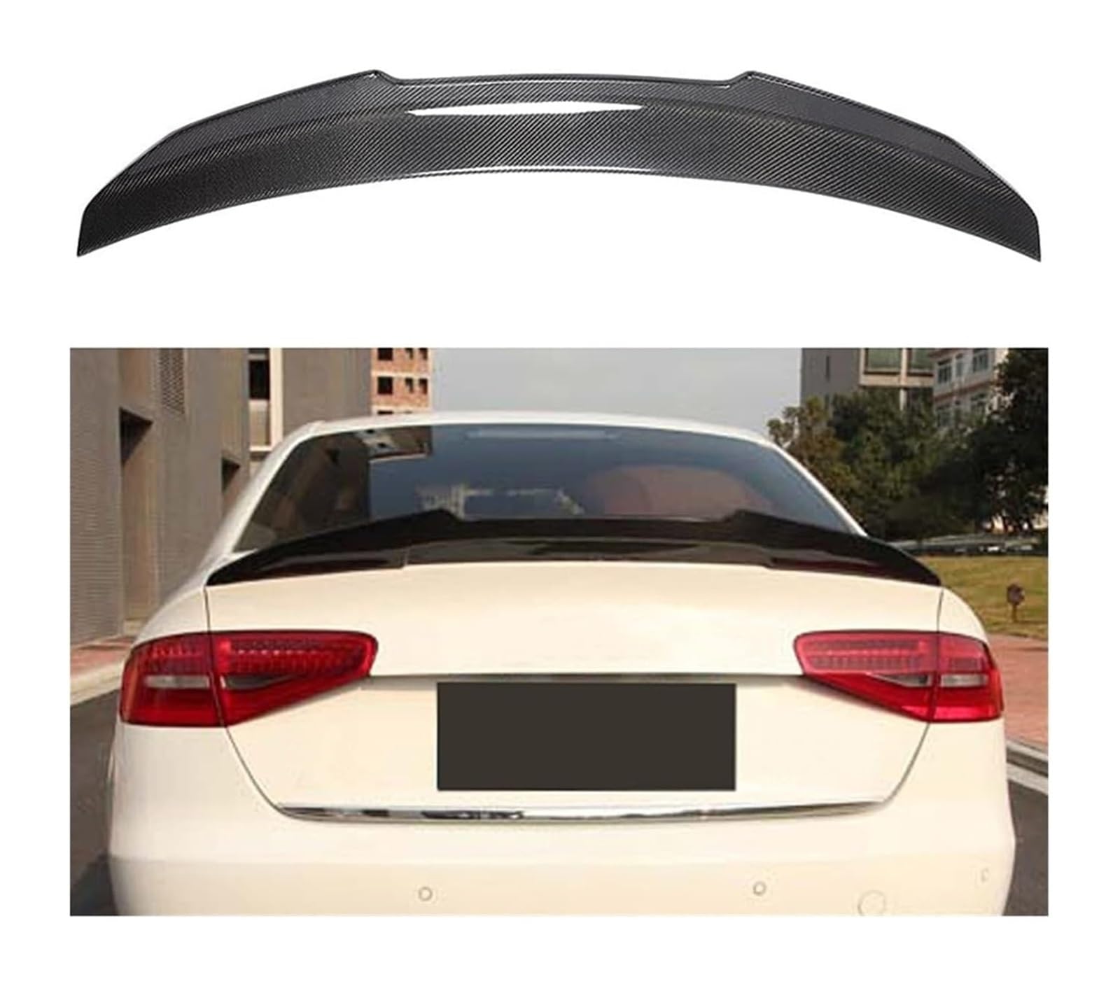 Heckspoiler Lippe Für A3 A4 A5 A6 C6 C7 2008–2019 Auto-Heckflügel-Zubehör Kohlefaser-Heckkofferraum-Boot-Lip-Spoiler(1) von RINKTEEA