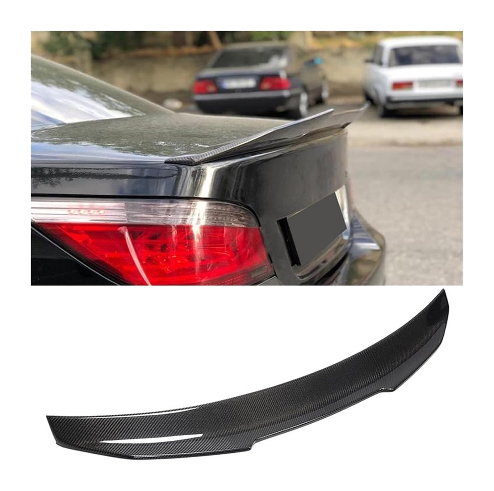 Heckspoiler Lippe Für A3 A4 A5 A6 C6 C7 2008–2019 Auto-Heckflügel-Zubehör Kohlefaser-Heckkofferraum-Boot-Lip-Spoiler(2) von RINKTEEA