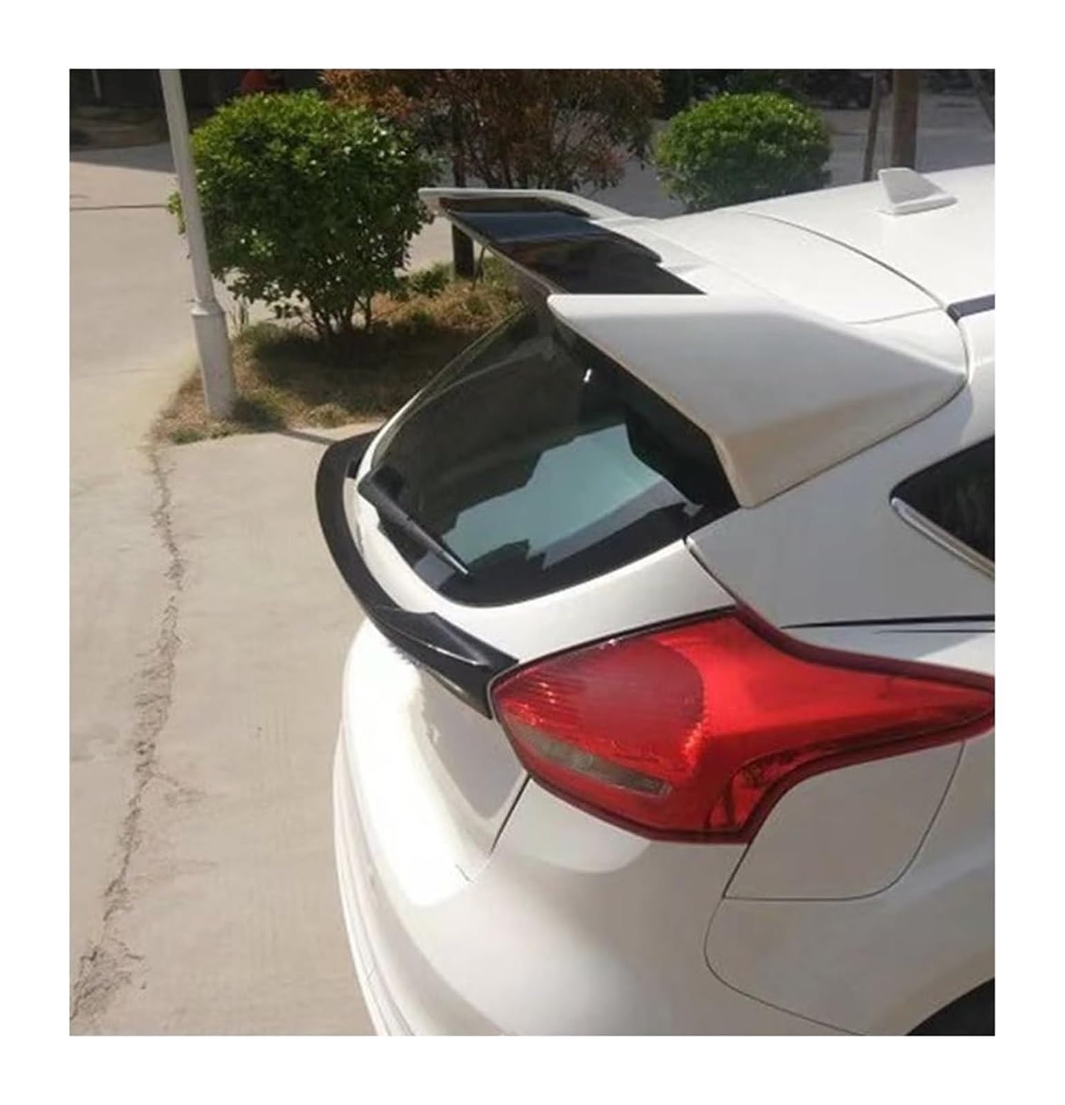 Heckspoiler Lippe Für F&ord Für Focus RS ST 2012-2018 Auto Heckdachspoiler Heckflügel Zubehör Auto Heckspoiler Heckflügel(Black white) von RINKTEEA