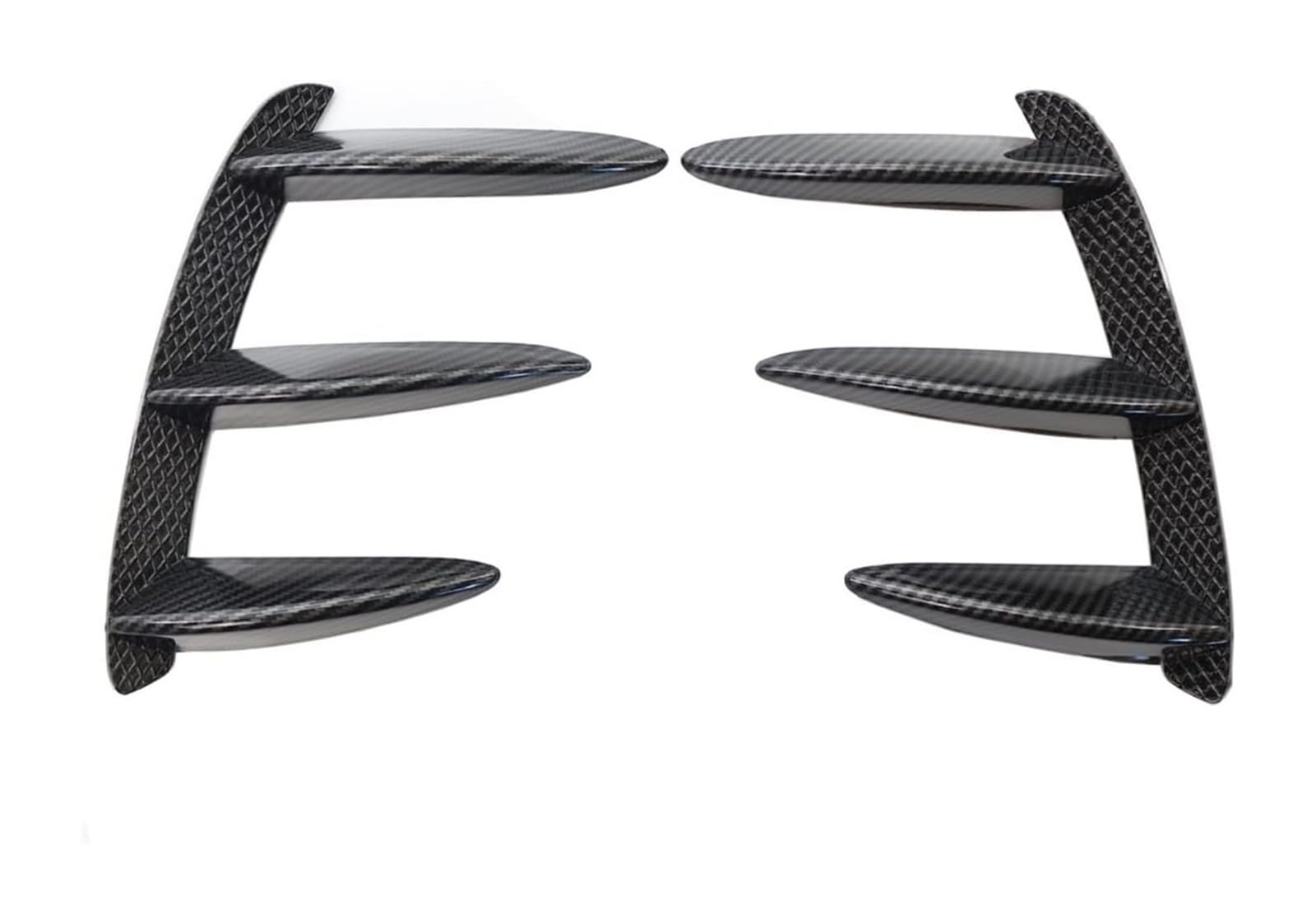 Heckspoiler Lippe Für M&ercedes Für B&enz W176 A200 A250 A260 A45 AMG 1 Paar Auto Schwarz Carbon Muster Heckstoßstange Splitter Spoiler Canard(2) von RINKTEEA