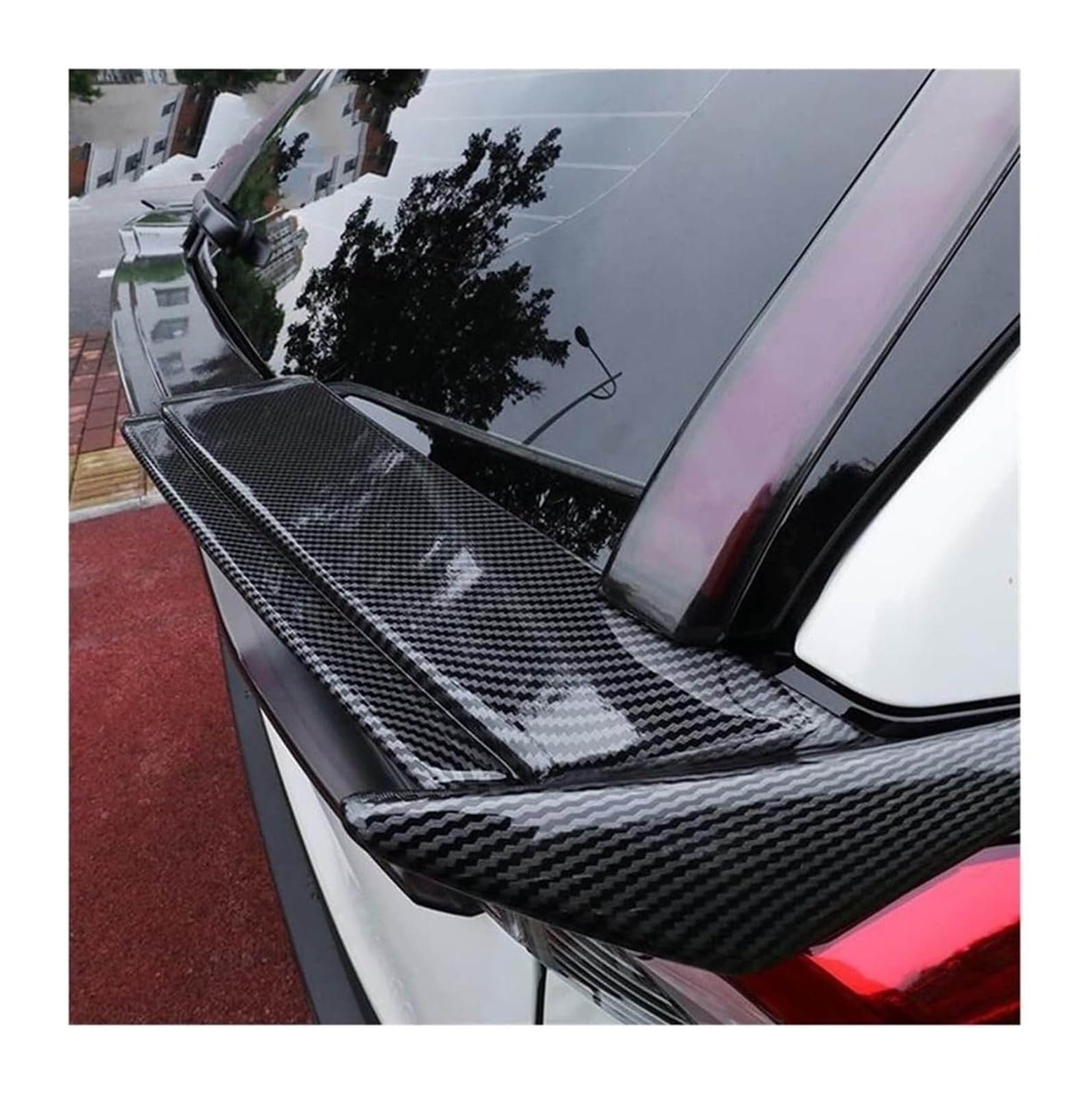 Heckspoiler Lippe Für T&oyota Für RAV4 Für RAV 4 2020 2021 Dach Spoiler Hinten Stamm Spoiler Deckel Flügel Auto Heckspoiler Schwanz Flügel(Carbon Look) von RINKTEEA