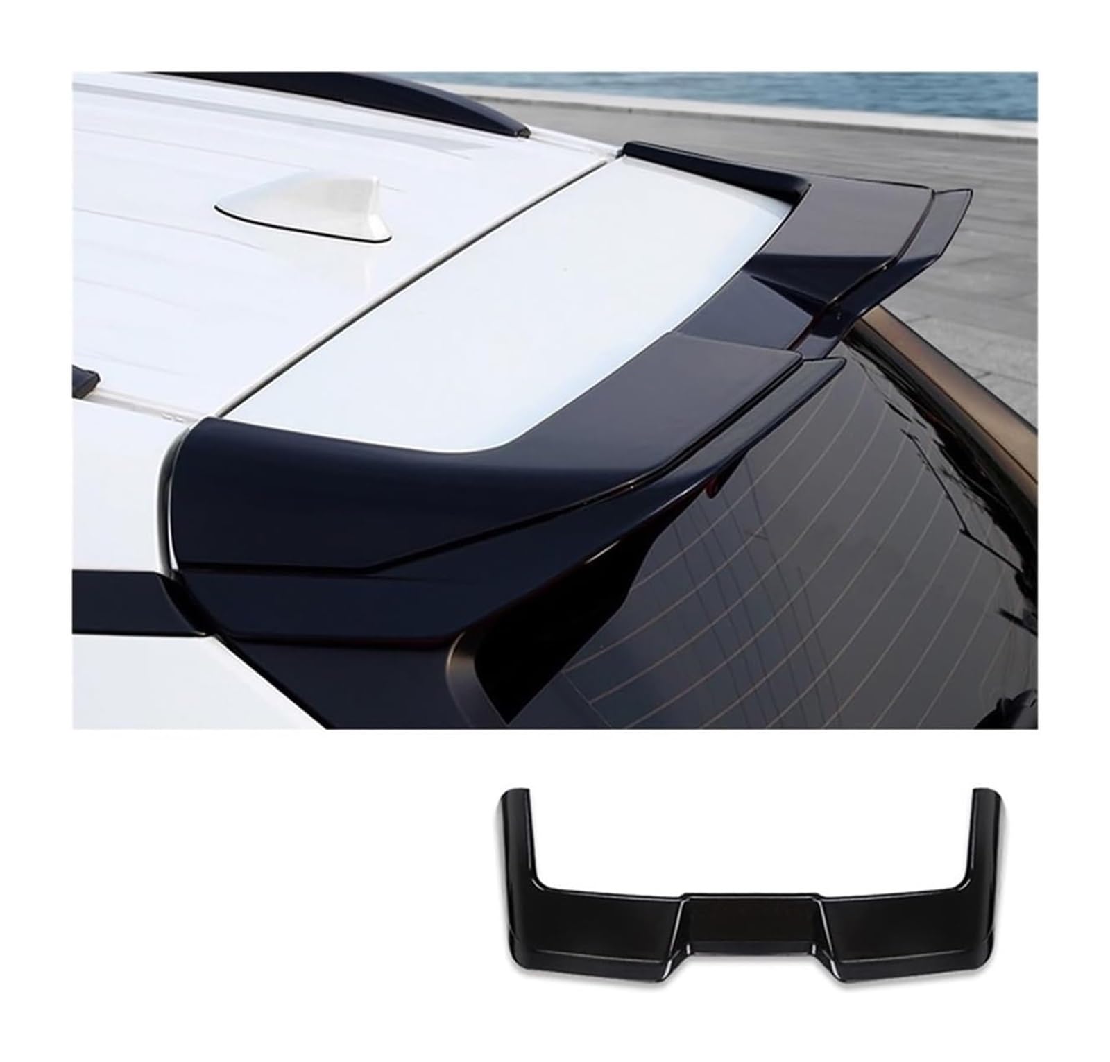 Heckspoiler Lippe Für T&oyota Für RAV4 Für RAV 4 Spoiler 2020 2021 2022 2023 4th Generation Auto Dach Spoiler Hinten Stamm Spoiler Deckel Flügel(Bright black) von RINKTEEA