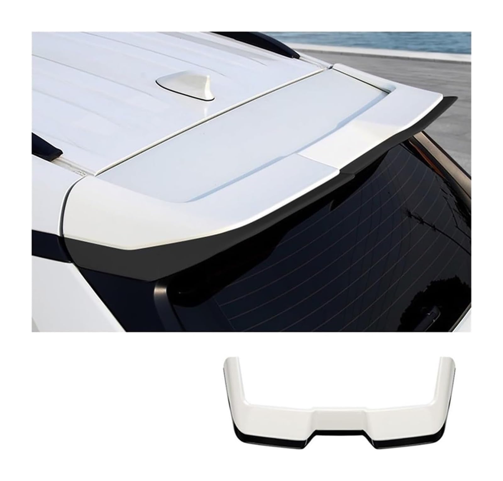 Heckspoiler Lippe Für T&oyota Für RAV4 Für RAV 4 Spoiler 2020 2021 2022 2023 4th Generation Auto Dach Spoiler Hinten Stamm Spoiler Deckel Flügel(White black) von RINKTEEA