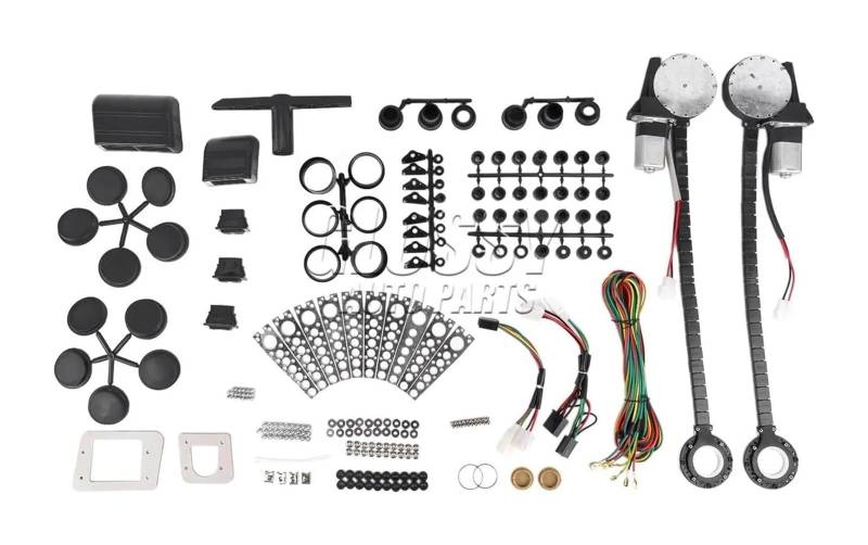 Mechanismus Fensterheber Autoglasregler AP03 Elektrischer 2-Türer-Pickup-Universal-Fensterheberregler-Umrüstsatz Autofensterheber-Kit von RINKTEEA