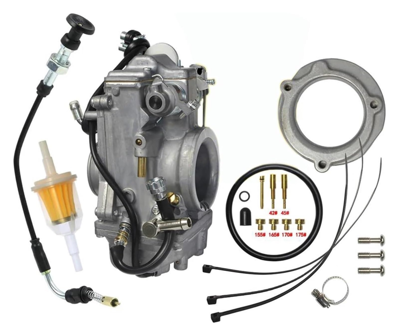 Motoren Carb Für H&arley D&avidson Für Mikuni HSR42 HSR45 HSR48 HD Ersatz 426232 990-662-002 Motorradvergaser-Choke-Kabel(Hsr-42mm(add Cable)) von RINKTEEA