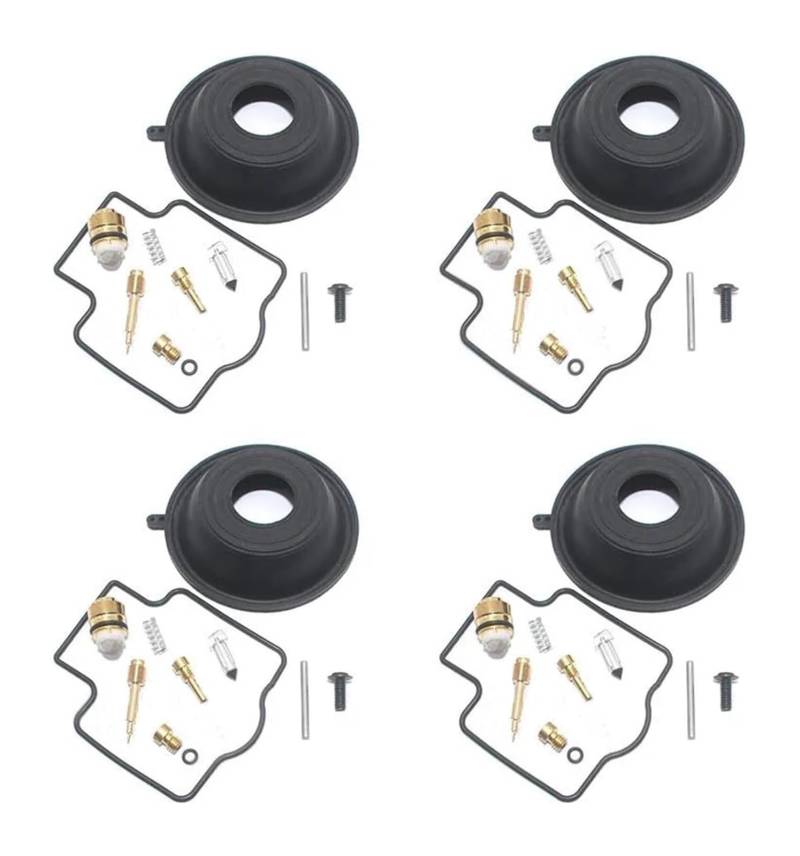 Motoren Carb Für K&awasaki ZX600 ZZR600 1990-1995 Schwimmerventilsitz Vakuummembrankammerdichtung Vergaserreparatursatz(4 Kit Diaphragm) von RINKTEEA