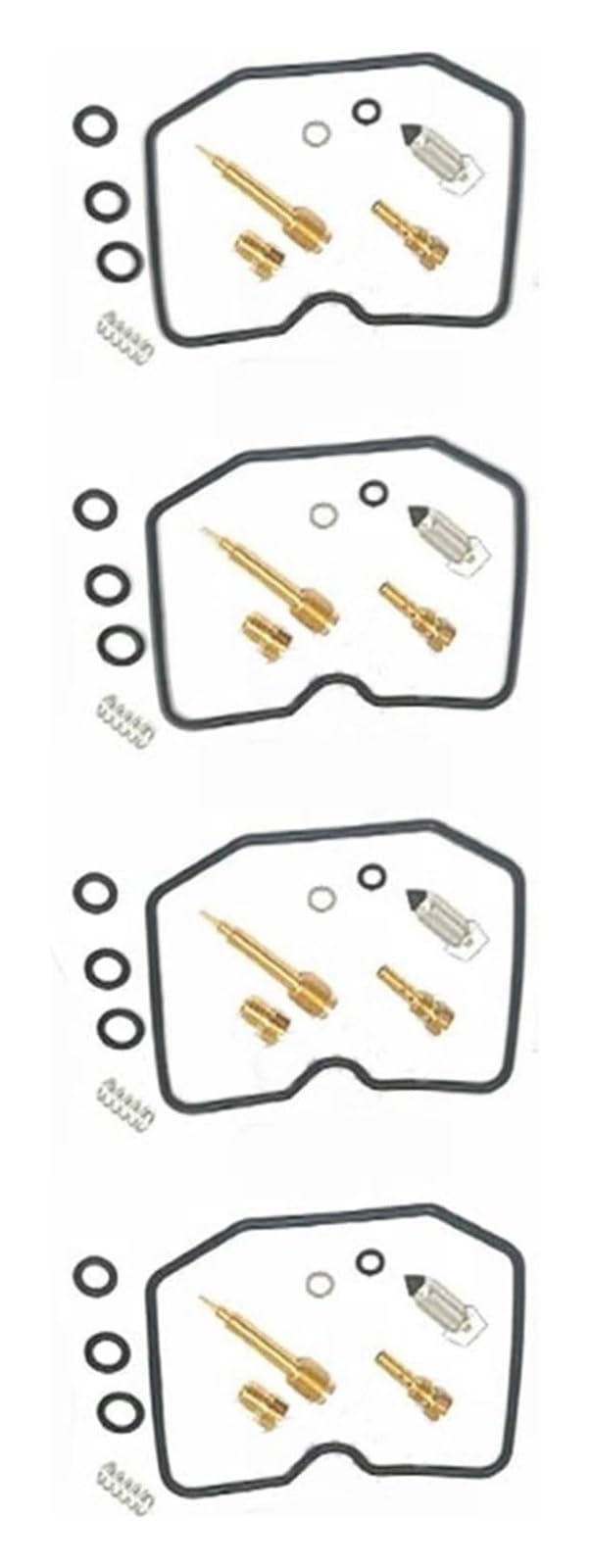 Motoren Carb Für S&UZUKI GSF650N GSF650S GSF650NA GSF650SA 2004-2005 4-Set Motorrad-Vergaser-Reparatursatz Kolbenmembran-Schwimmer(4 Sets of Gaskets) von RINKTEEA