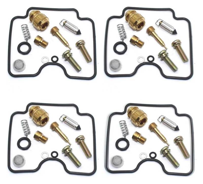 Motoren Carb Für Y&amaha FZS600 Für Fazer 1998-2003 4set Motorradvergaser-Reparatursatz Schwimmende Nadelsitzteile Membran(4 Kit) von RINKTEEA