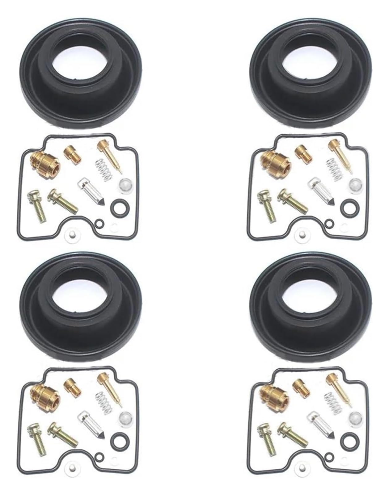 Motoren Carb Für Y&amaha FZS600 Für Fazer 1998-2003 4set Motorradvergaser-Reparatursatz Schwimmende Nadelsitzteile Membran(4 Repair Kit) von RINKTEEA