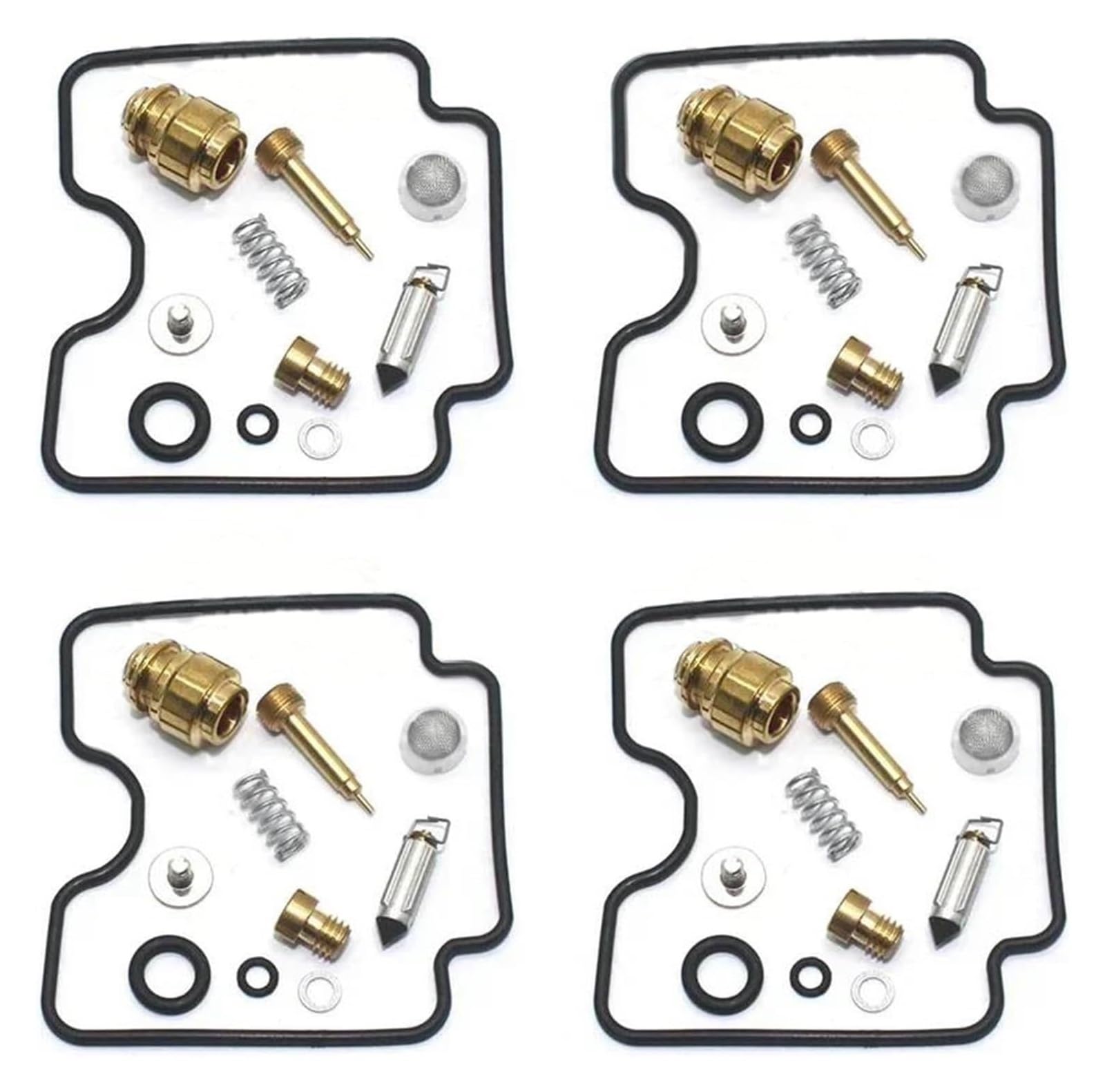 Motoren Carb Für Y&amaha FZS600 Für Fazer 1998-2003 Motorrad Vergaser Reparatur Kit Ventil Sitz Schwimm Nadel Dichtung(4 Sets B) von RINKTEEA