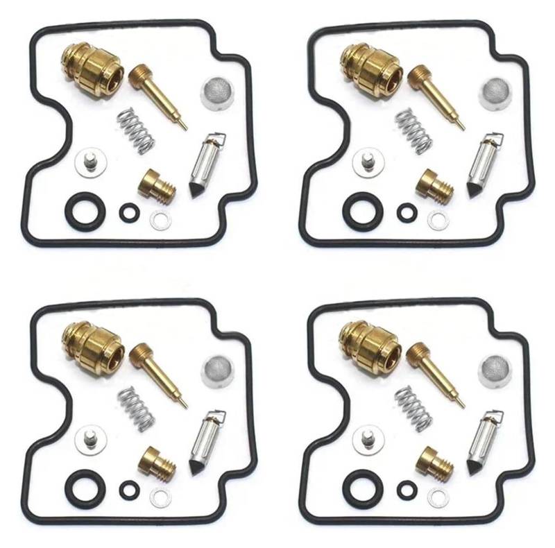 Motoren Carb Für Y&amaha FZS600 Für Fazer 1998-2003 Motorrad Vergaser Reparatur Kit Ventil Sitz Schwimm Nadel Dichtung(4 Sets B) von RINKTEEA