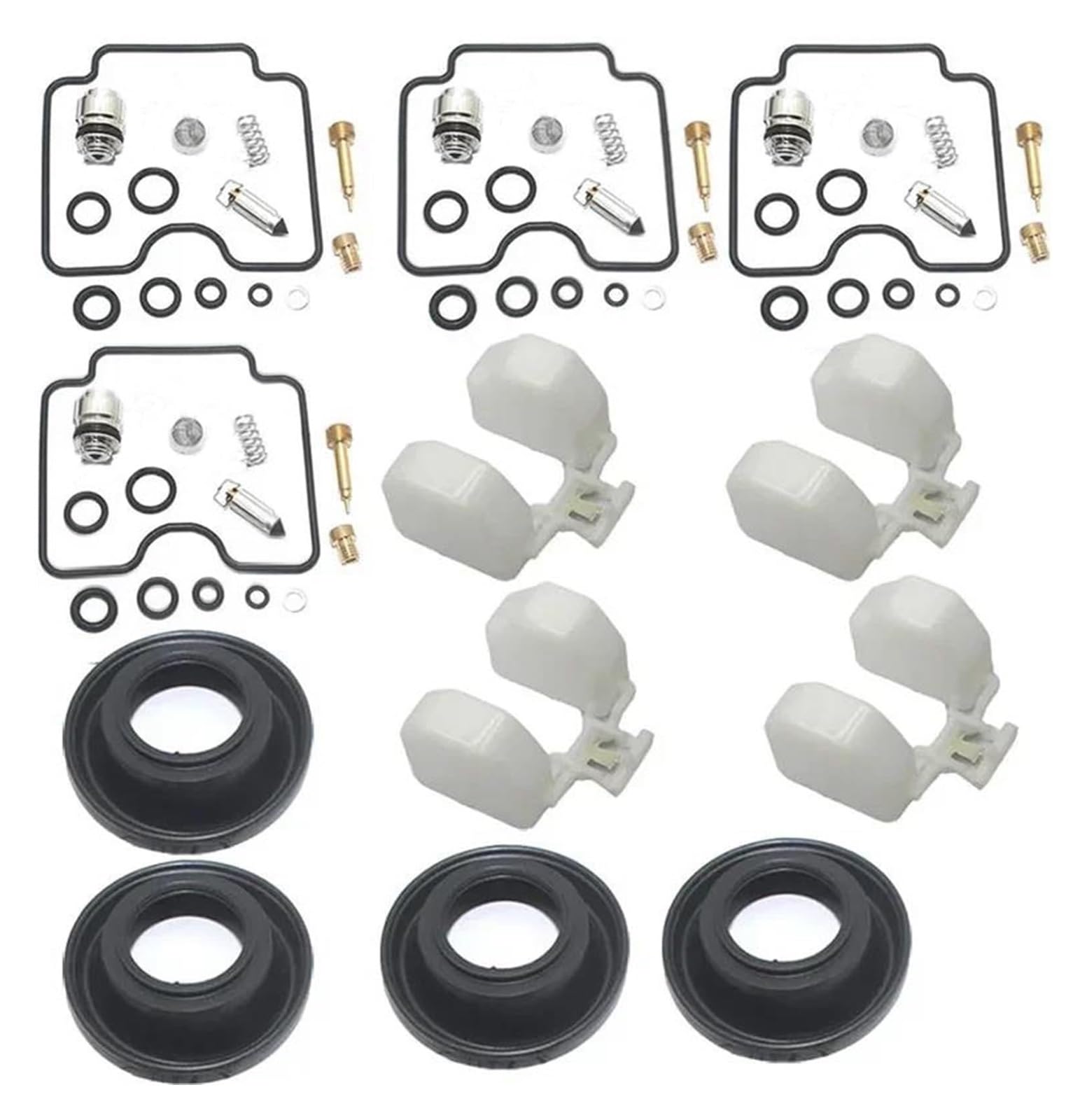 Motoren Carb Für Y&amaha FZS600 Für Fazer 1998-2003 Motorrad Vergaser Reparatur Kit Ventil Sitz Schwimm Nadel Dichtung(4 Sets E) von RINKTEEA