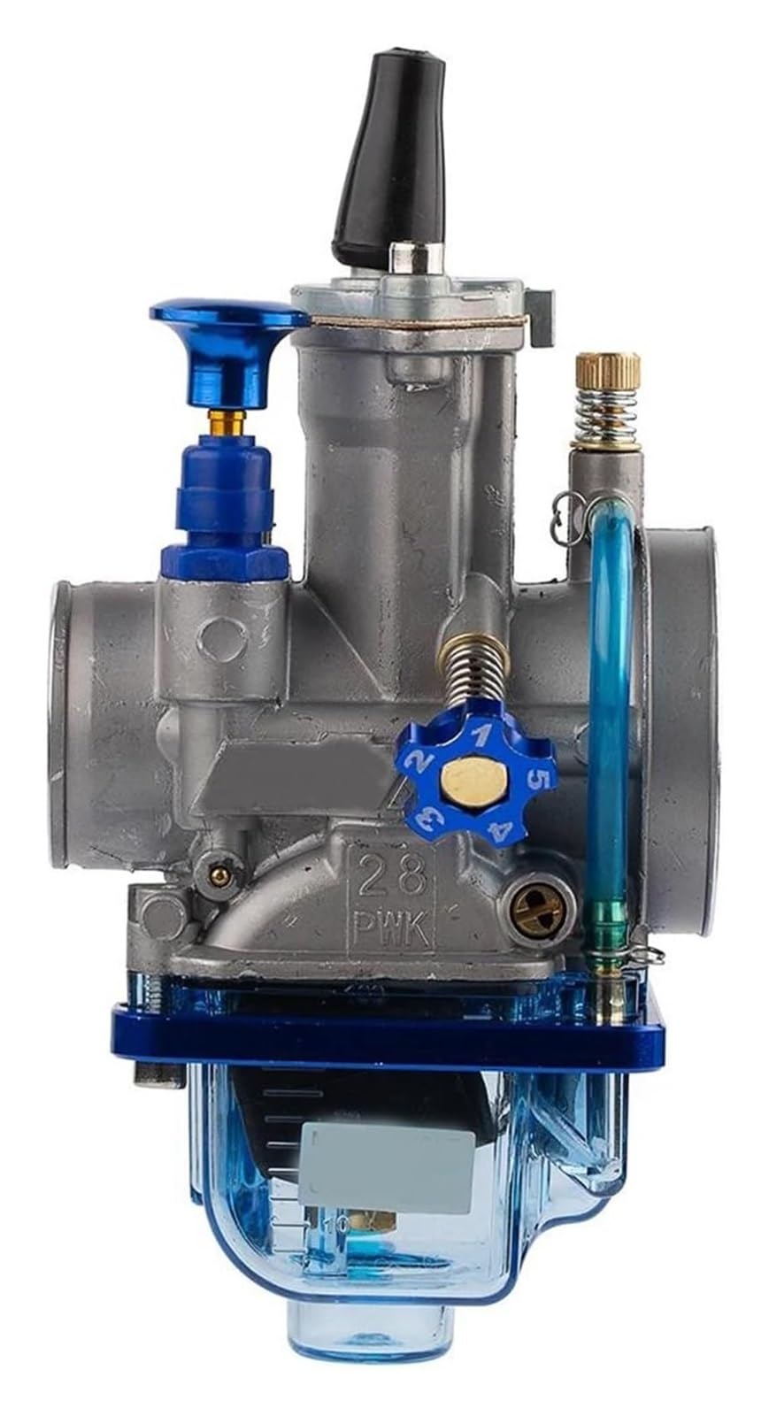 Motoren Carb Für Y&amaha Für Keihin Für PWK 24 26 28 30 32 34 Mm Roller Motocross Universal Dirt Bike Racing Motorrad Vergaser(Blue 28mm) von RINKTEEA