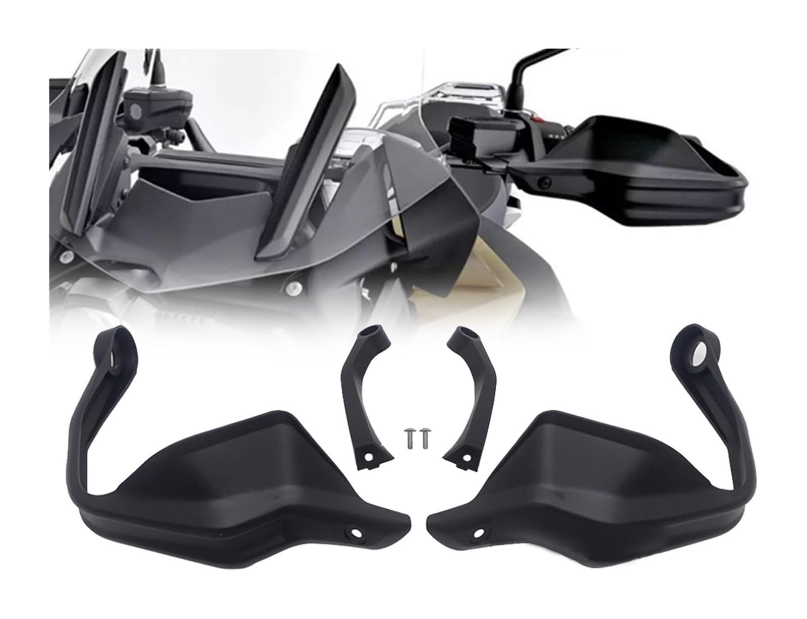 Motorrad Lenkerschutz Für B&MW R1200GS R1250GS/ADV F850GS F750GS S1000XR Für R NineT R1250 GS R Lenker Handschutz Schild Motorrad Hand Guards Protector(Schwarz) von RINKTEEA